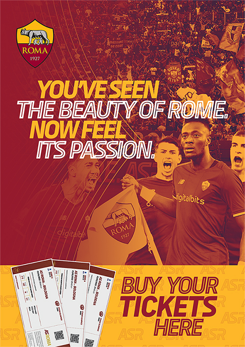 Acquista direttamente da noi i biglietti delle partite casalinghe della AS Roma!